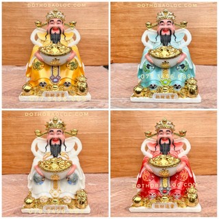 Tượng ông thần tiền áo gấm đá nhập khẩu mẫu phú quý cao 20cm – 4 màu