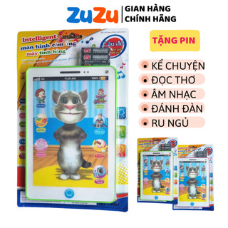 Ipad mèo tôm đồ chơi cho bé zuzu, con mèo kể chuyện phát nhạc tặng pin, đồ chơi trẻ em tom takling