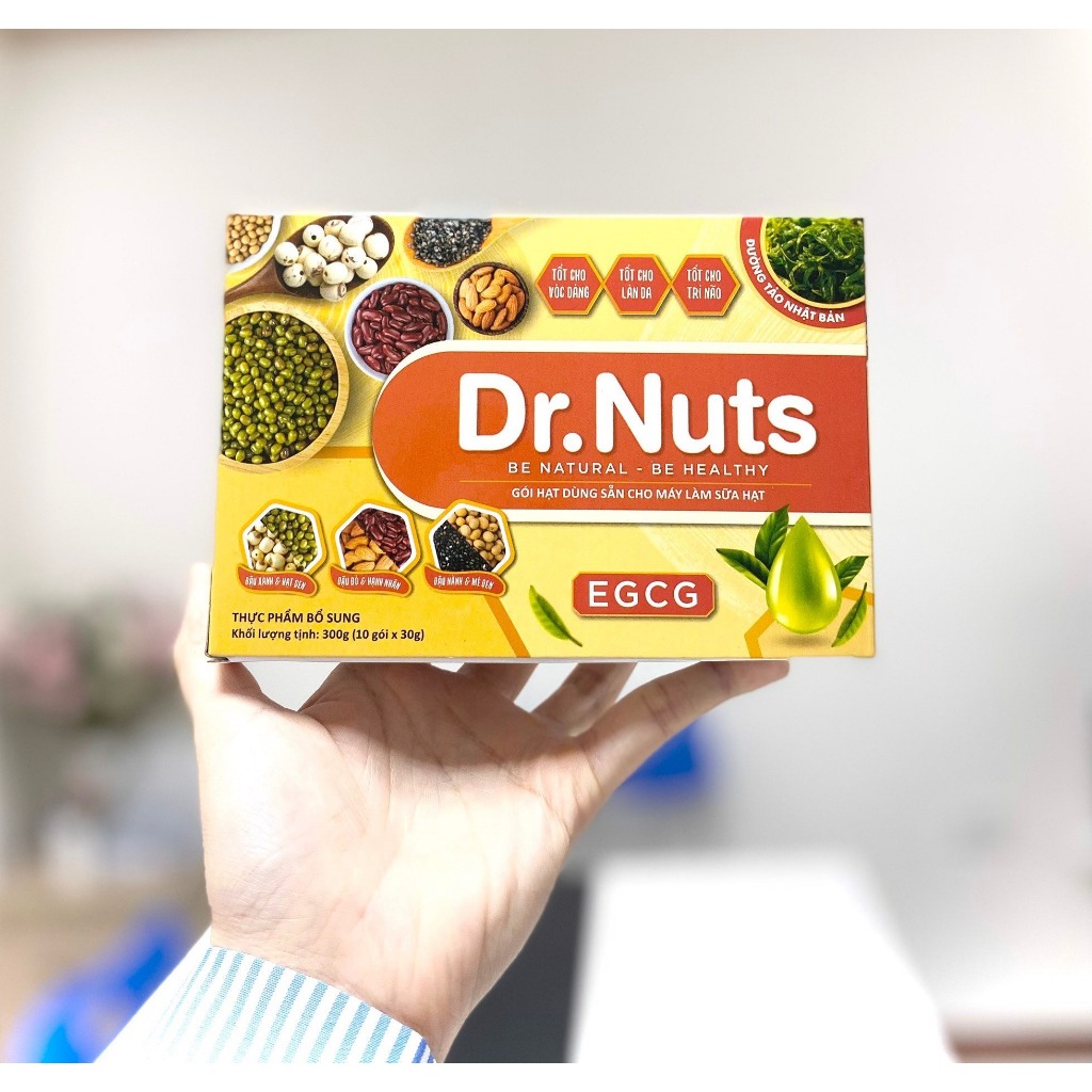 Gói Hạt Làm Sẵn Cho Máy Sữa Hạt |DR.NUTS, Hộp 10 Gói 30g Có Nhiều Vị Mix Với Nhau, Hạn Sử Dụng 12 Tháng