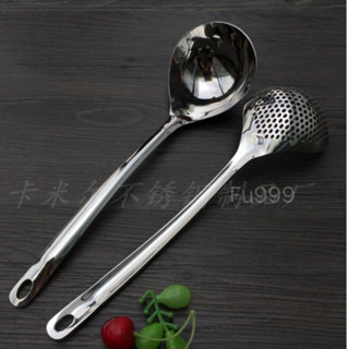 thìa inox múc canh 304 cao cấp, muôi múc canh cán dài, thìa lỗ ăn lẩu inox cao cấp