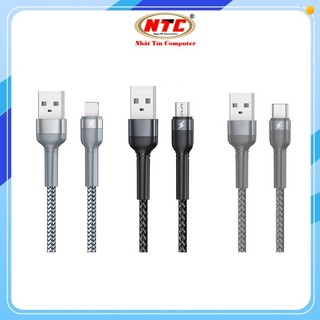 Cáp sạc và truyền dữ liệu Remax MicroUSB RC-124m / LN RC-124i / TypeC RC-124a 2.4A dài 1M