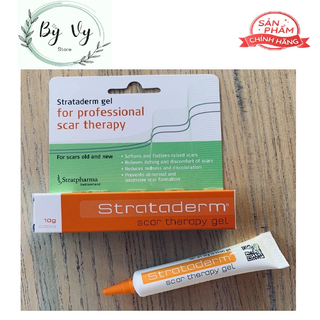 Strataderm 10g Chính Hãng - Gel Xóa Mờ Sẹo Vừa, Sẹo Lồi, Sẹo Thâm, Sẹo Rỗ, Sáng Da