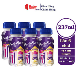  Lốc 6 Chai Sữa nước Pediasure pha sẵn 237ml vani giúp bé tăng trưởng vượt trội 