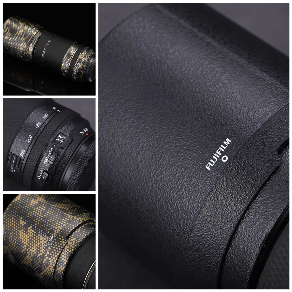 Miếng dán skin 3M vân nổi 2080 cho ống kính Fujifilm, fuji 50-140, fuji XF 70-300, Fuji 18-120 - Mẫu skin dán lens, body