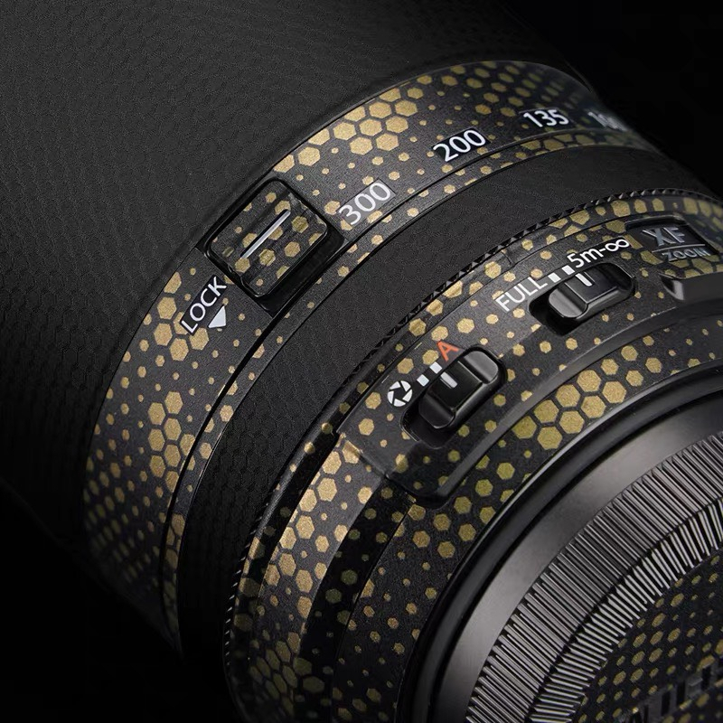 Miếng dán skin 3M vân nổi 2080 cho ống kính Fujifilm, fuji 50-140, fuji XF 70-300, Fuji 18-120 - Mẫu skin dán lens, body