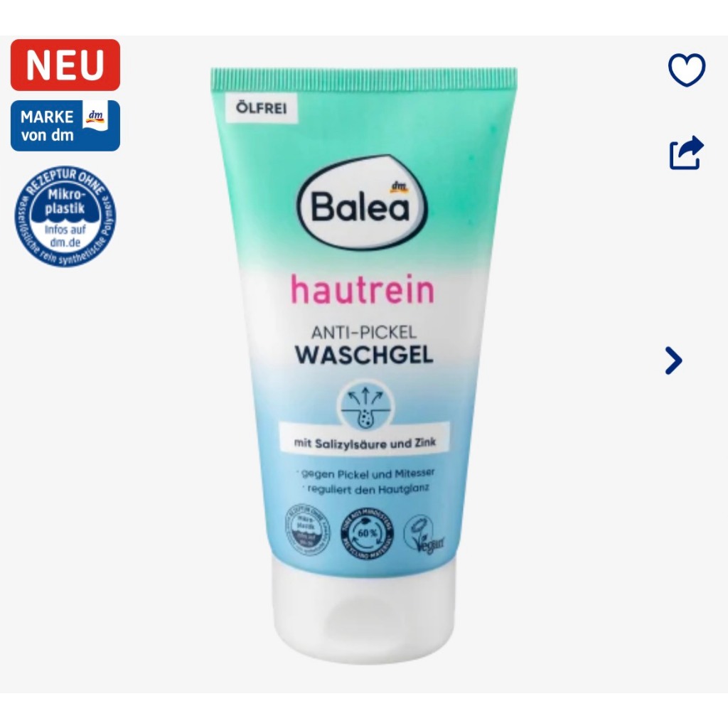 Sữa rửa mặt Balea của Đức - Mẫu mới Đủ Bill