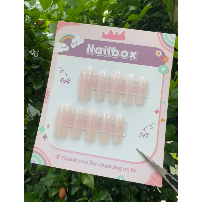 Nail box móng up màu thạch hồng tím