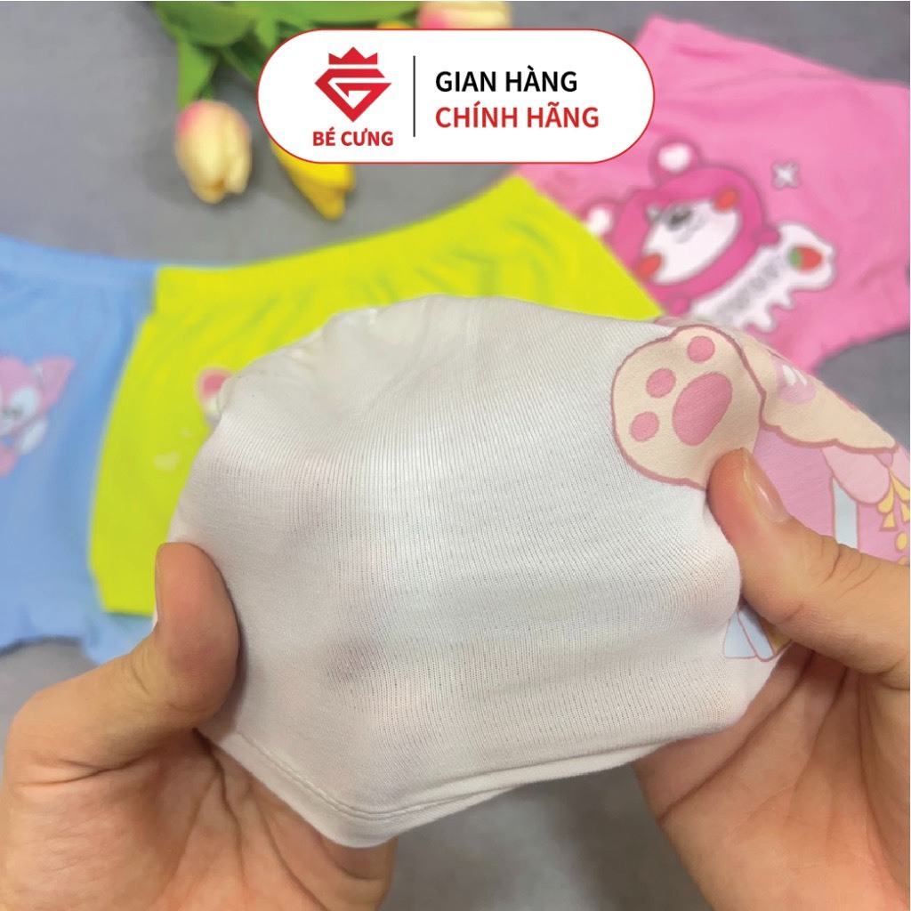 Combo 3 Quần Chip Đùi Cotton Giao Màu Ngẫu Nhiên Dành Cho Bé Gái Kg