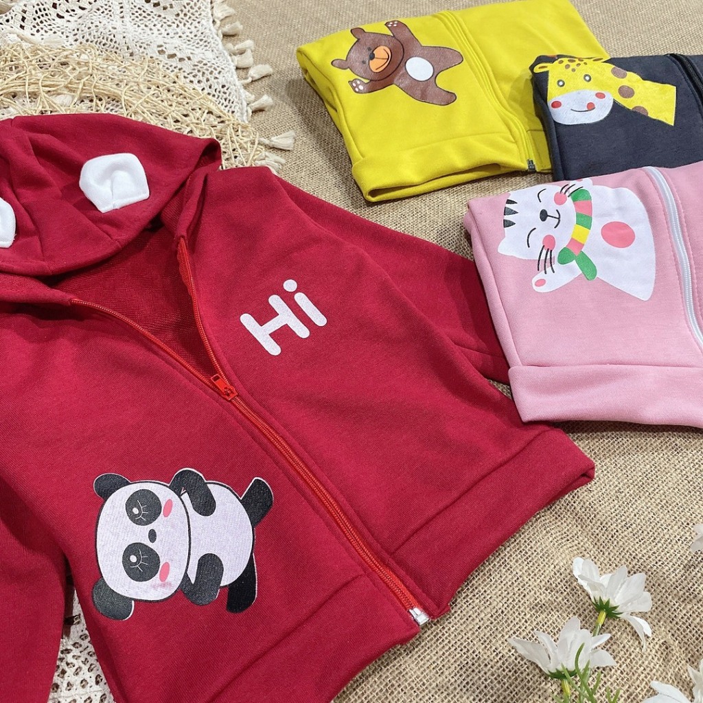 ÁO KHOÁC TAI GẤU QATE616 DỄ THƯƠNG CHO BÉ TB142