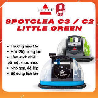 Máy giặt hút thảm sofa nệm Bissell Spotclean C3 Essential / C2 / Little Green _ Thiết bị làm sạch sâu thương hiệu Mĩ