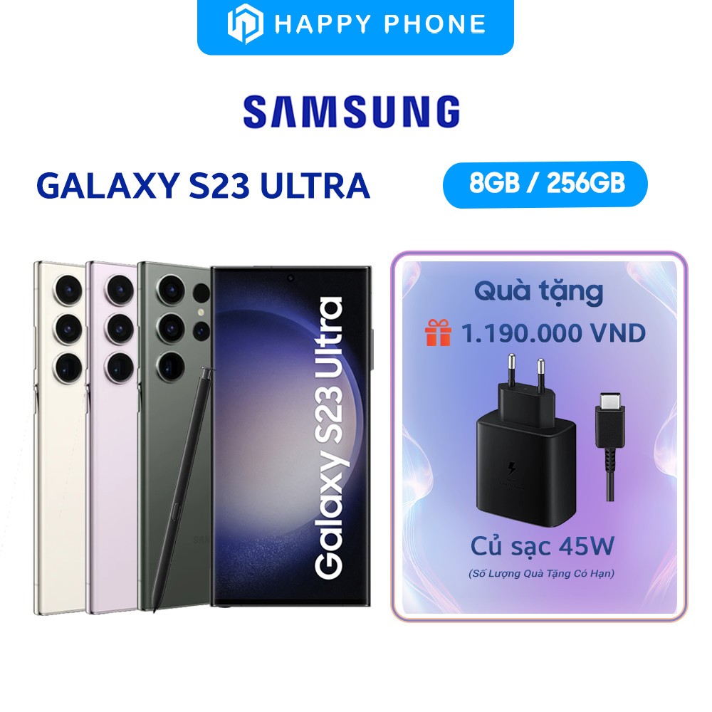 Điện thoại Samsung Galaxy S23 Ultra - Hàng Chính Hãng, Mới 100%, Nguyên seal