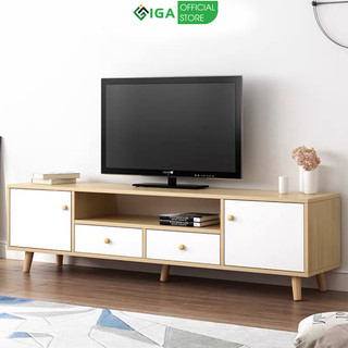 Kệ tivi thông minh để sàn gỗ MDF phủ melamin phong cách Nordic thương hiệu IGA - GP122