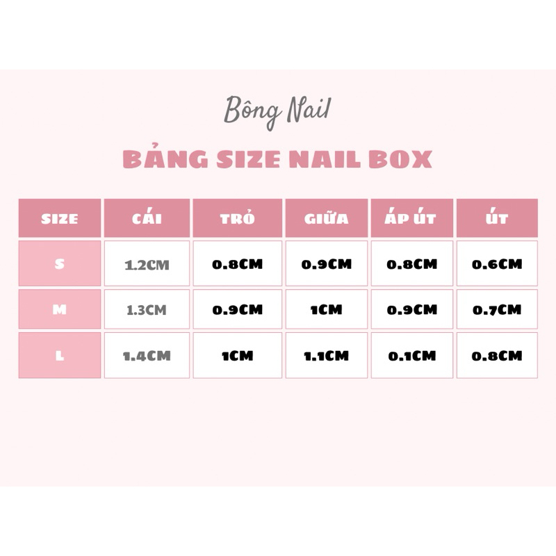 Móng up nail box màu trắng trơn