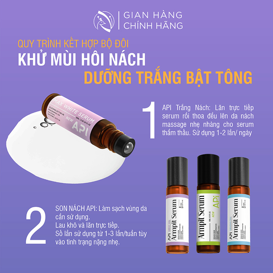 Son nách APi, Serum khử mùi hôi nách, lăn nách api, lăn khử mùi giảm thâm nách, ngăn tiết mồ hôi trong vòng 72h