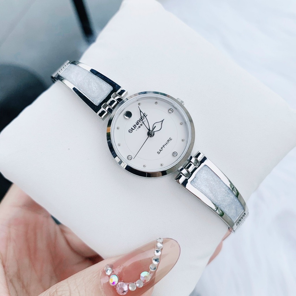 Đồng hồ nữ SUNRISE 957 full hộp, kính Sapphire chống xước