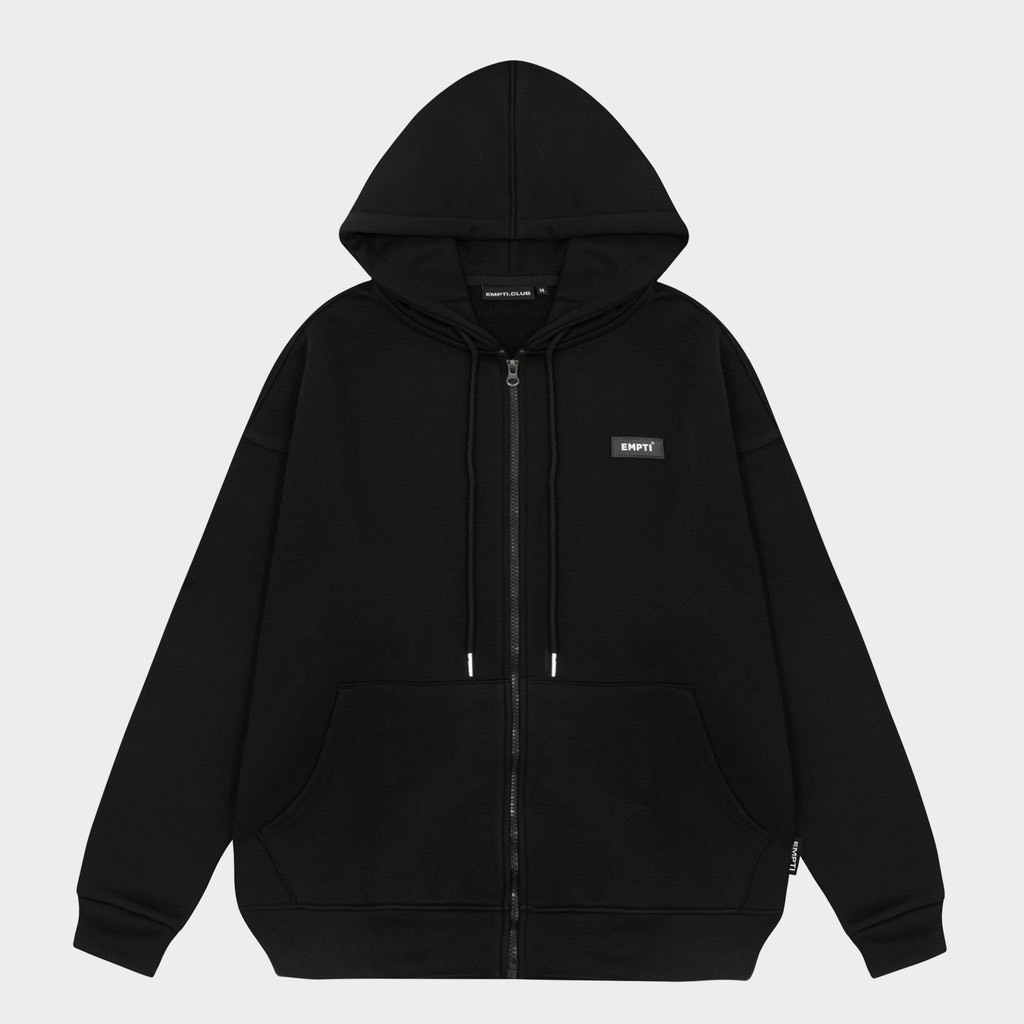 Áo Hoodie Zip EMPTI Tag Su 01 - Áo Khoác Nỉ Dây Kéo Nhiều Màu Form Rộng Unisex