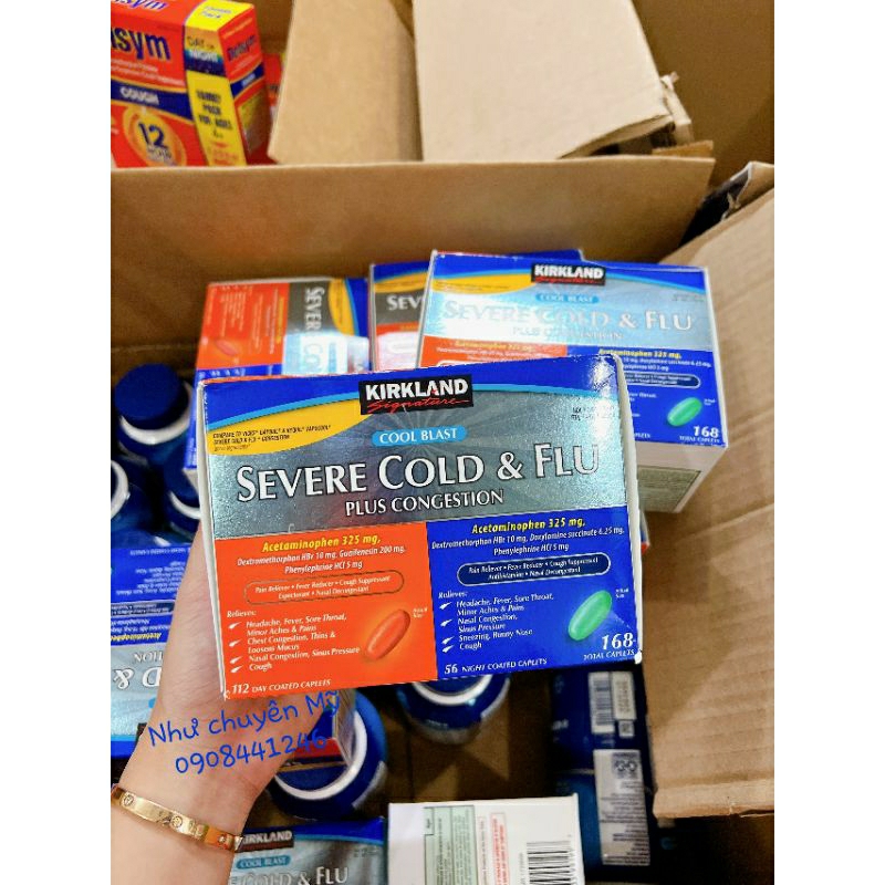 - Viên uống Severe Cold & Flu Severe Plus Congestion Kirkland