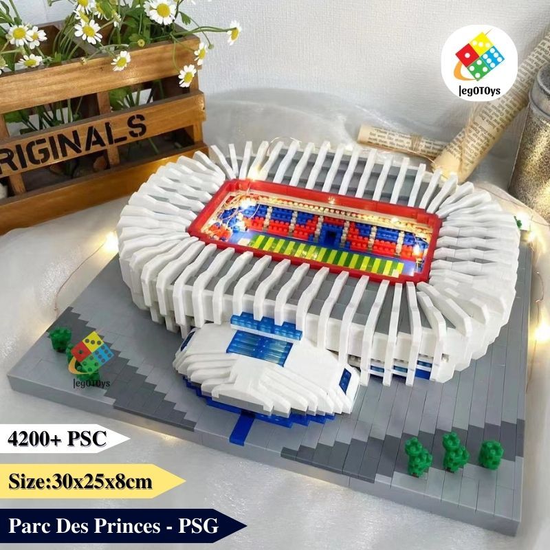 Mô hình lắp ráp Sân Vận Động Parc des Princes- Bộ Sưu Tập Bóng Đá- Mô Hình 3D Sân Vận Động Paris Saint Germain -Tặng Led