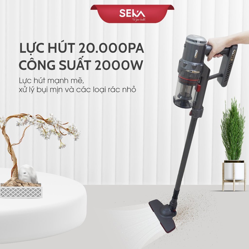 Máy Hút Bụi Cầm Tay SEKA SK Công Suất 2000W Lực Hút Cực Mạnh Làm Sạch Dễ Dàng- Bảo hành 2 năm