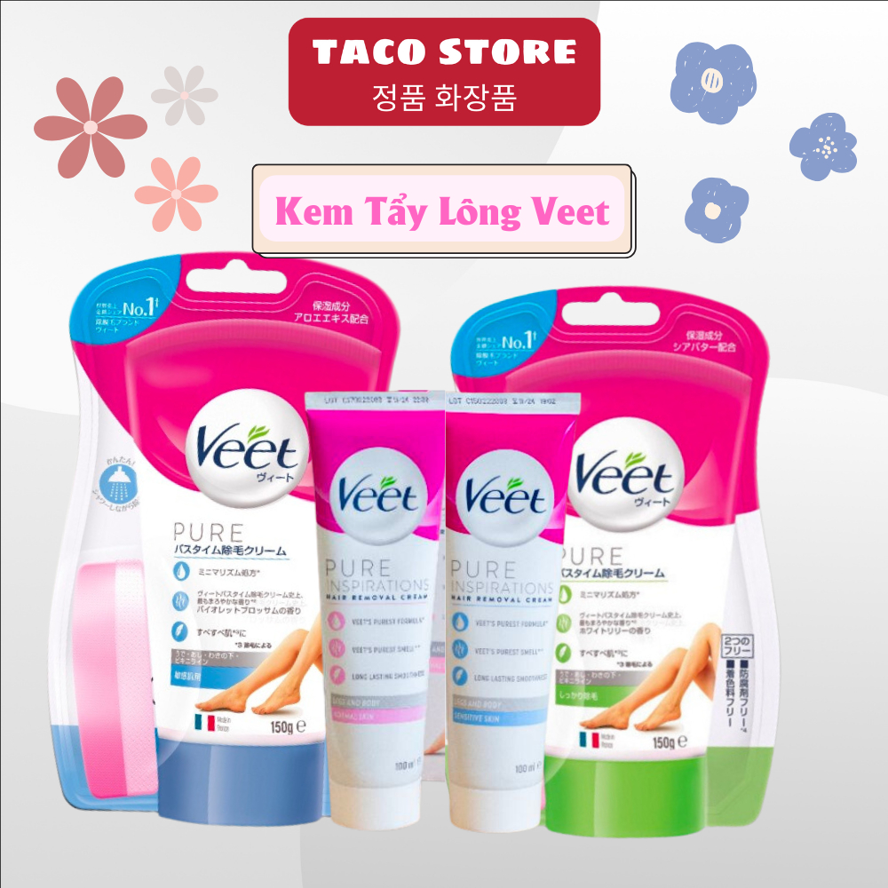 Kem Tẩy Lông Veet Pháp Pure Inspirations Hair Removal Cream 100ml