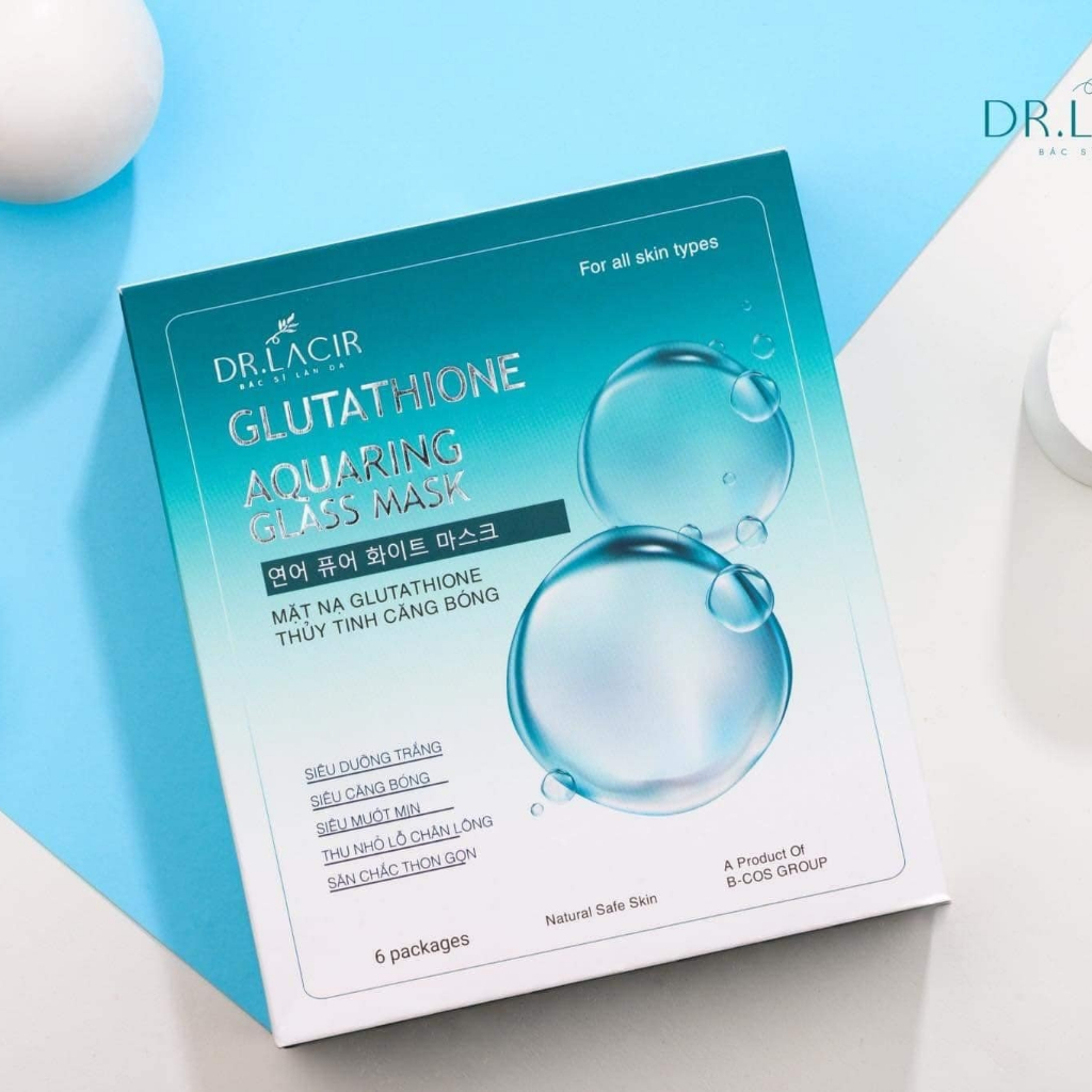 Mặt Nạ Thuỷ Tinh Dr. Lacir Glutathione Chăm Sóc Da Mặt Trắng Da Cấp Ẩm Dưỡng Da Căng Bóng Trắng Mịn