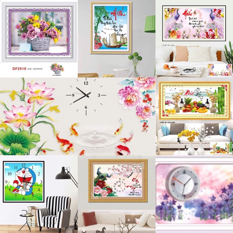 Tranh Gắn Đá, Tranh Đính Đá, Tranh chưa gắn đá