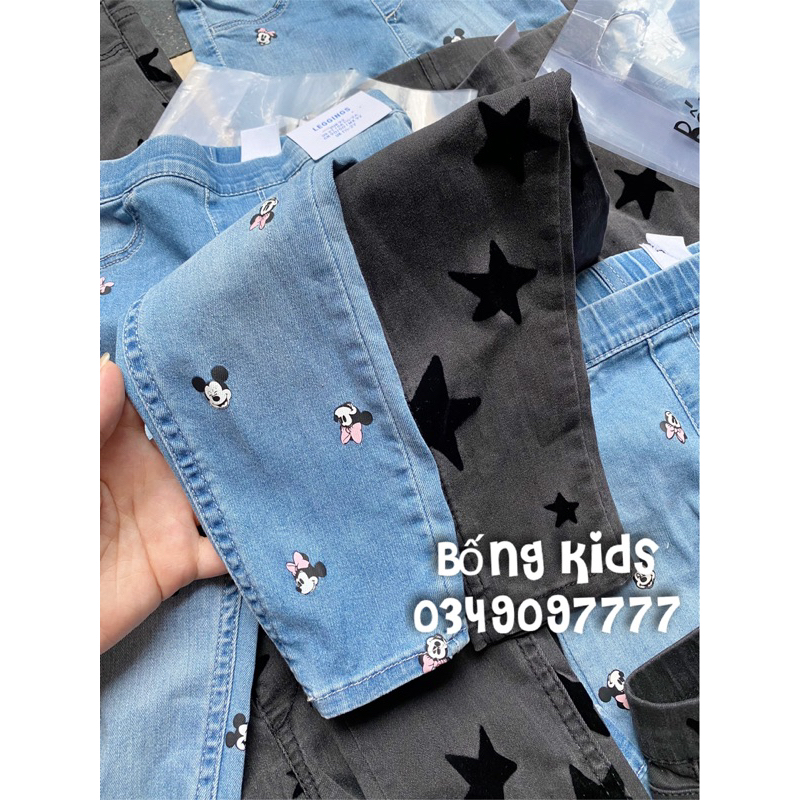 Quần Tregging Bé Gái Hoạ Tiết Denim HaM