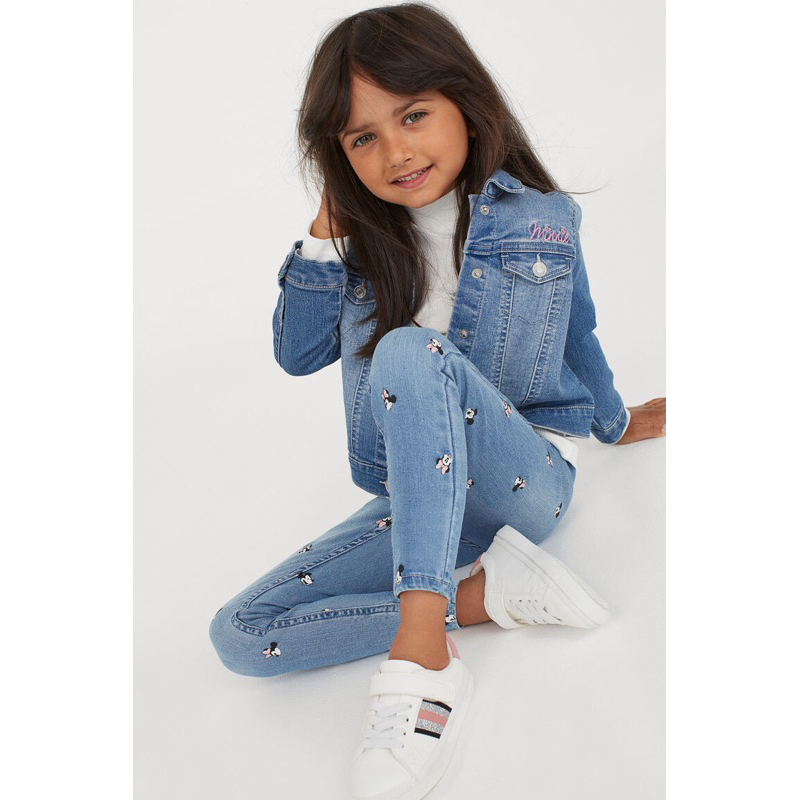 Quần Tregging Bé Gái Hoạ Tiết Denim HaM