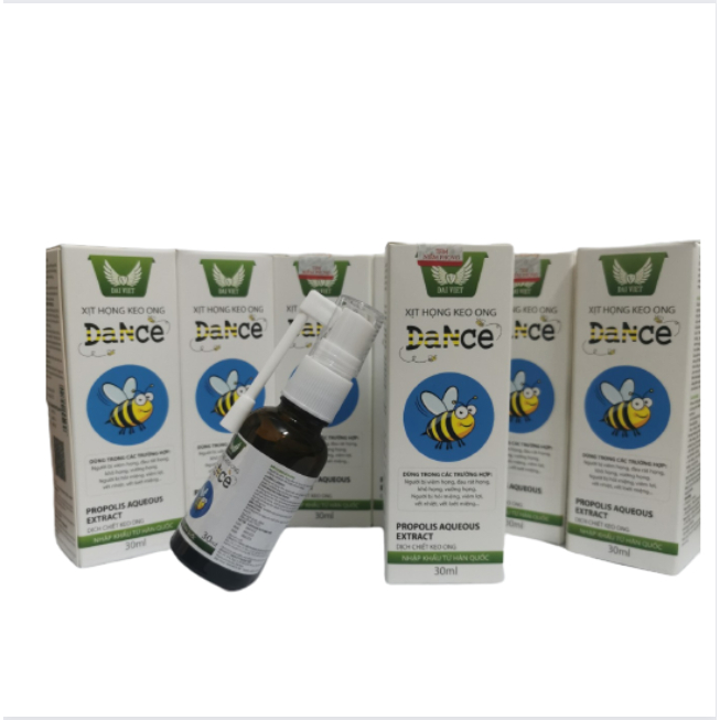 Xịt họng keo ong DANCE 30ml chiết xuất xuyên tâm liên keo ong