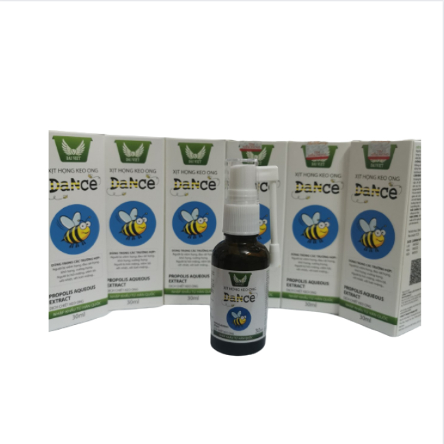 Xịt họng keo ong DANCE 30ml chiết xuất xuyên tâm liên keo ong