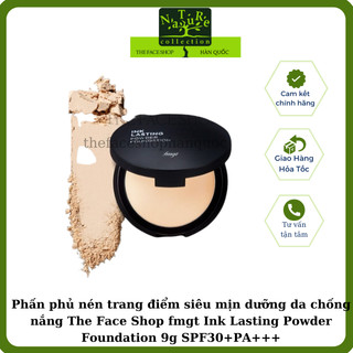 Phấn phủ nén trang điểm dưỡng da The Face Shop siêu mịn fmgt Ink Lasting Powder Foundation 9g chống nắng SPF30+PA+++