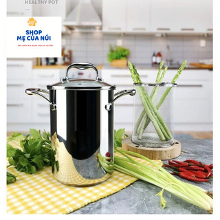 Nồi Chiên Ngập Dầu Thành Cao Chất Liệu INOX Cao Cấp không gỉ - Nồi luộc gà inox thành cao 3 lớp đáy