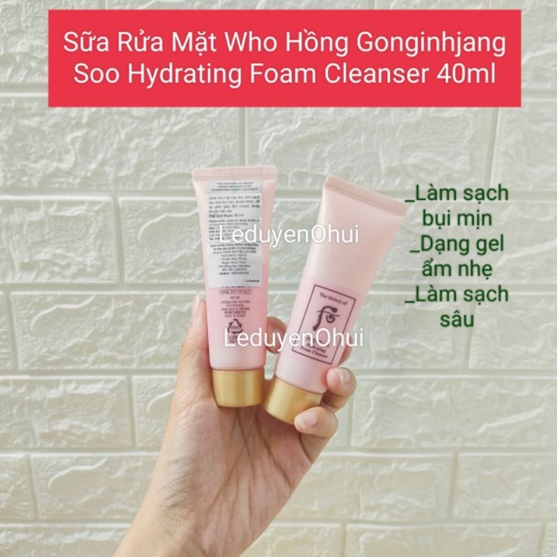 Date 2025, Sữa Rửa Mặt Who Hồng 40ml