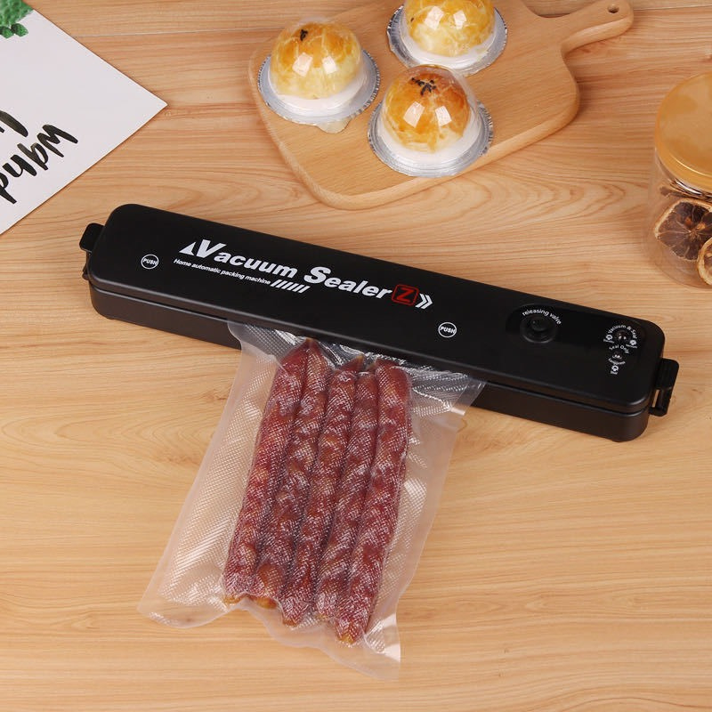 Máy hút chân không thực phẩm, máy ép chân không VACUUM SEALER cao cấp tự hàn miệng tiện dụng kèm túi hút