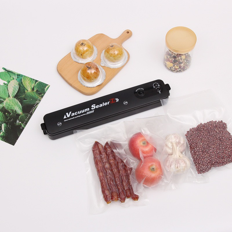 Máy hút chân không thực phẩm, máy ép chân không VACUUM SEALER cao cấp tự hàn miệng tiện dụng kèm túi hút