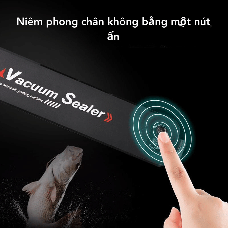Máy hút chân không thực phẩm, máy ép chân không VACUUM SEALER cao cấp tự hàn miệng tiện dụng kèm túi hút