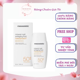 (Date 2027) Kem chống nắng phổ rộng nâng tone da hỗn hợp dầu mụn MESOESTETIC water veil SPF 50+ 50ml