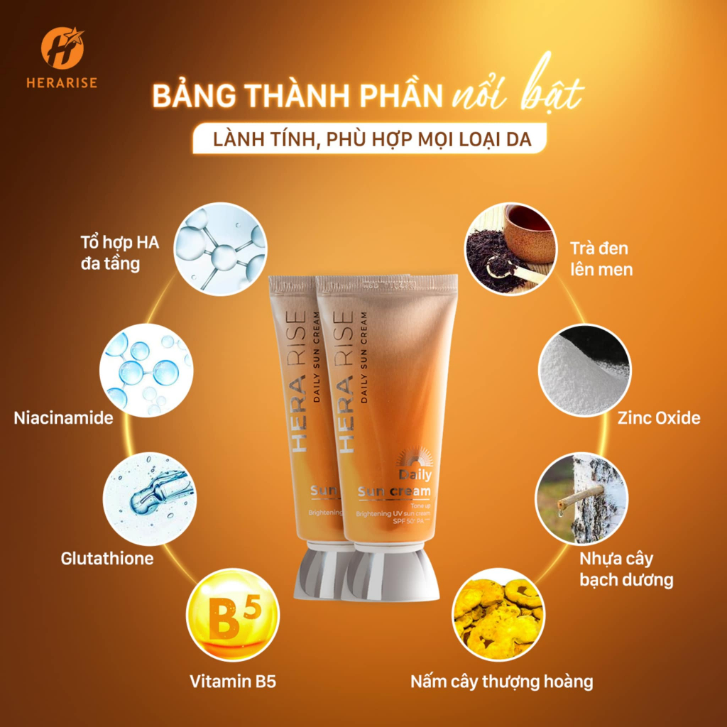 Kem Chống Nắng Hera rise Chính Hãng 50 PE++