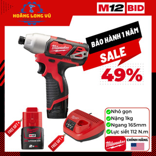  Máy bắn vít vặn vít M12 BID Milwaukee chính hãng - Trọng lượng nhẹ nhỏ gọn - Bảo hành chính hãng 