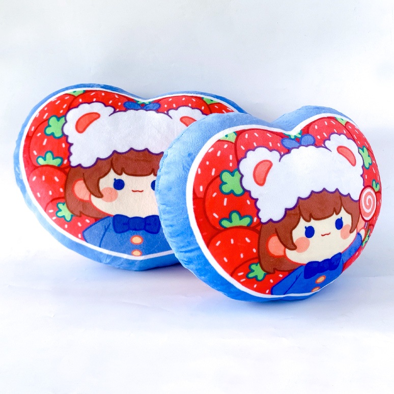 Gối ôm Simmy & Gối ôm Sammy hình trái tim chất liệu nhug lạnh cao cấp, mềm mịn, không xù lông,an toàn khi sử dụng