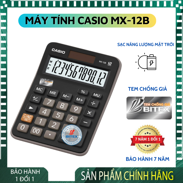 Máy Tính Casio MX120B Chính Hãng Bitex  (Bảo Hành 7 Năm)