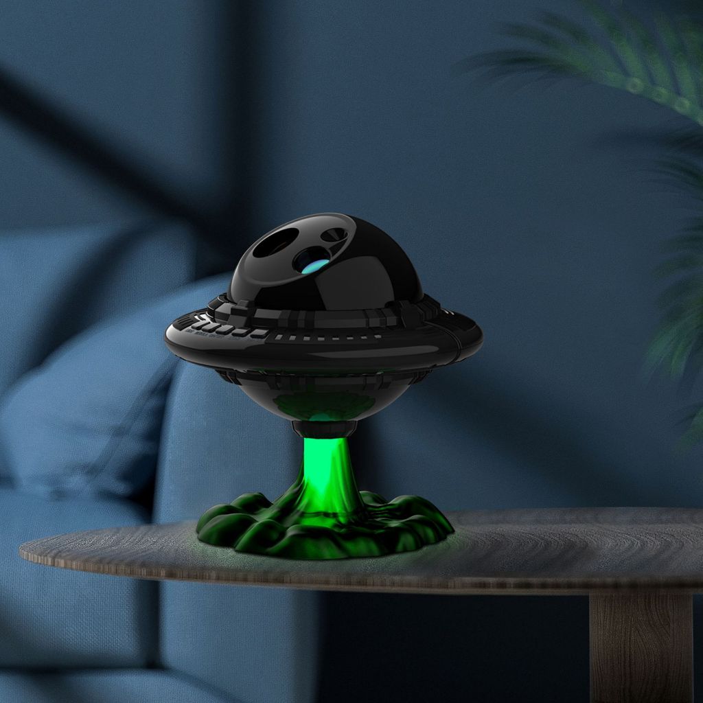Đĩa bay thiên hà UFO, hiệu ứng đế UFO, đèn phi hành gia nhiều màu trang trí phòng cực chill hàng cao cấp