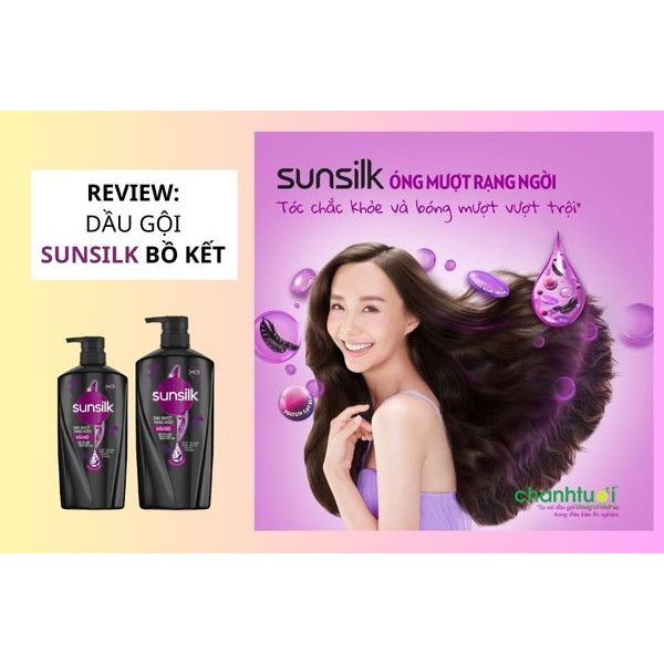 SUNSILK DẦU XẢ ÓNG MƯỢT RẠNG NGỜI CHAI 140G
