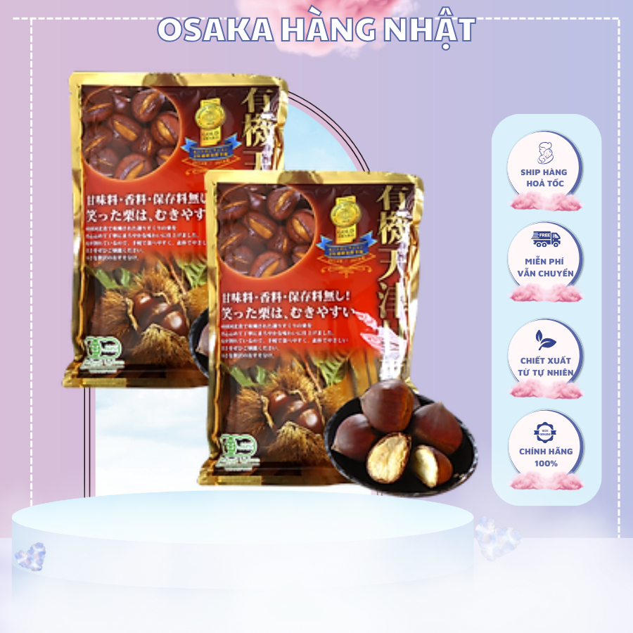 ⚠️T7.2024⚠️ Hạt Dẻ Hữu Cơ Hấp và Tách Vỏ sẵn 260g Osaka Nhật Bản.