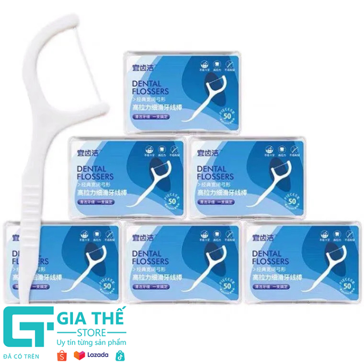 Tăm chỉ nha khoa hộp 50 cái, tăm chỉ nha khoa