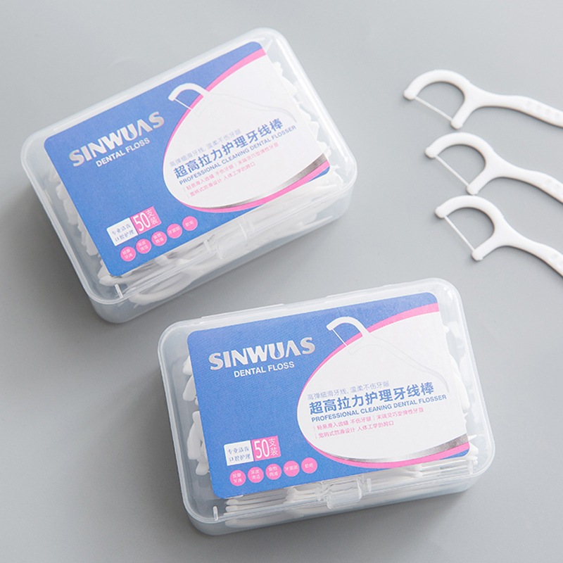 Tăm chỉ nha khoa hộp 50 cái, tăm chỉ nha khoa