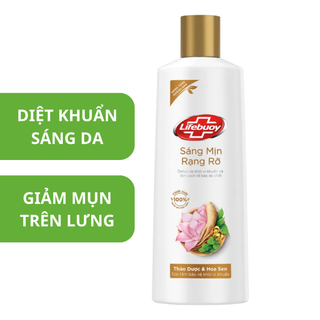 Sữa tắm Lifebuoy Detox Thảo Dược & Hoa Sen 200g Wasen