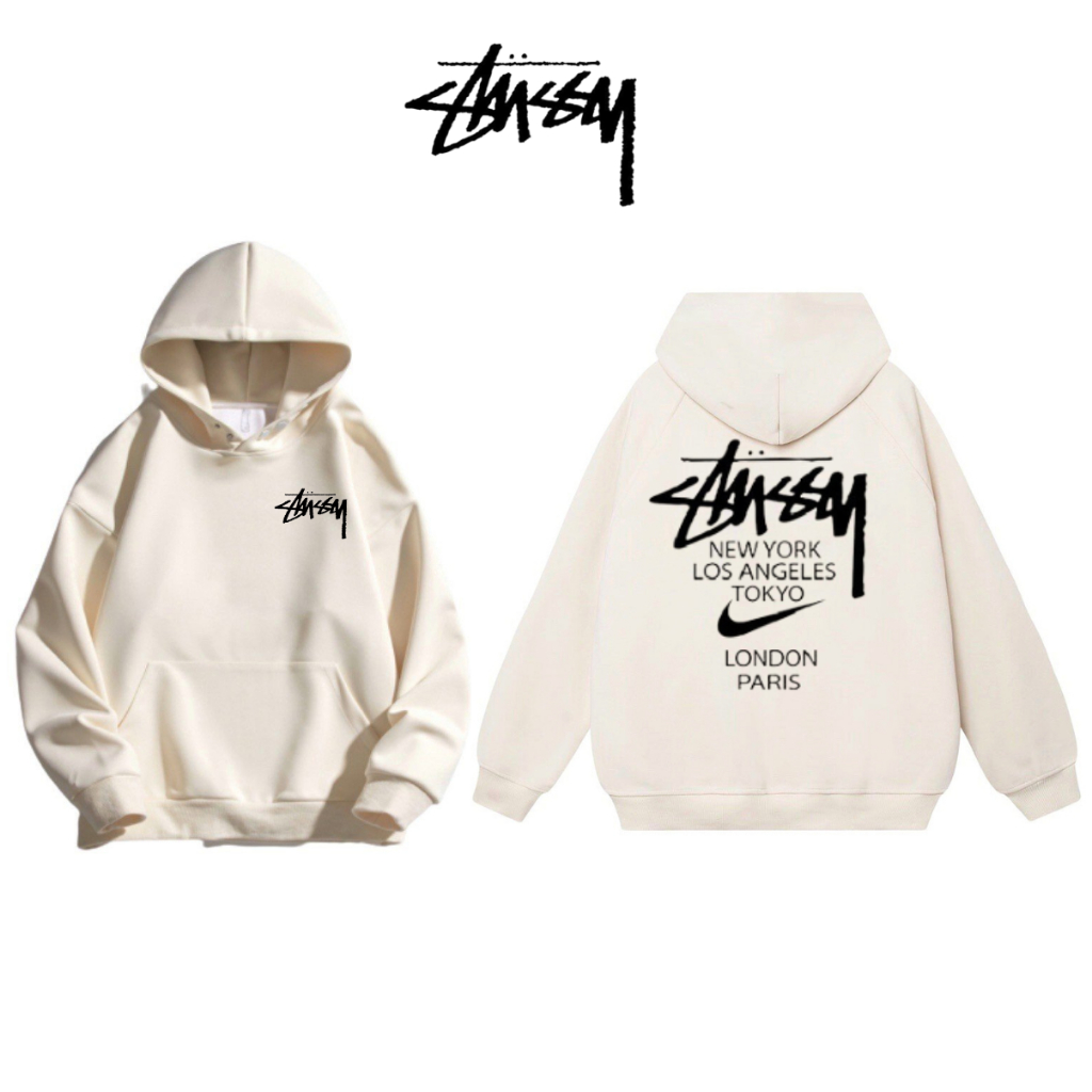 Áo hoodie Stussy chất nỉ bông nam nữ dày dặn,Áo khoác hoodie mùa đông siêu ấm BICO STUDIO