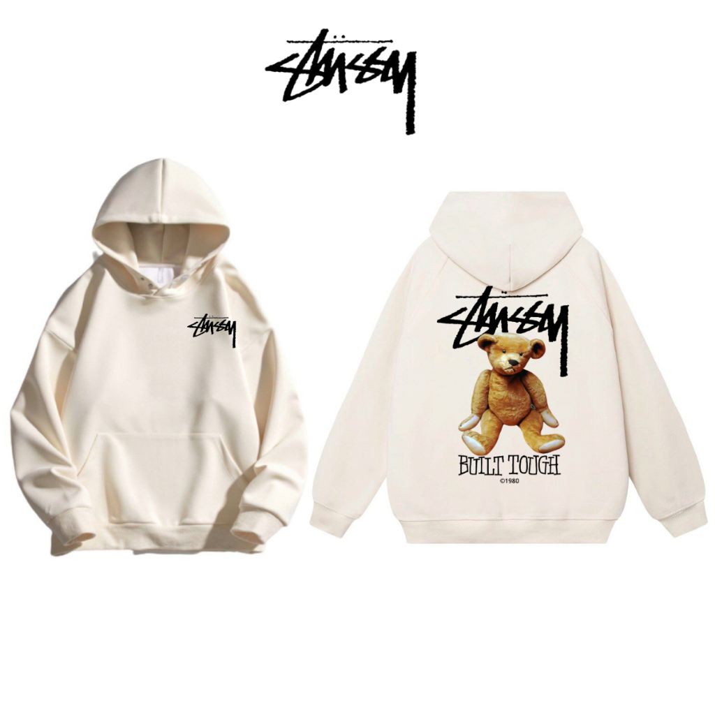 Áo hoodie zip STUSSY khóa kéo nỉ bông siêu dày form rộng ,áo khoác zip stussy nam nữ