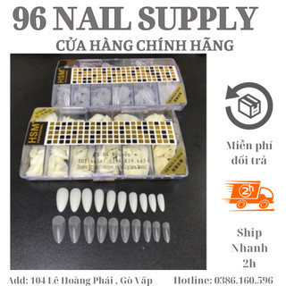 Móng Úp HSM Nhám Phom Bầu Nhọn ( Hạt Na ), HSM Nhám Phom Chuẩn Không Cần Mài Dũa